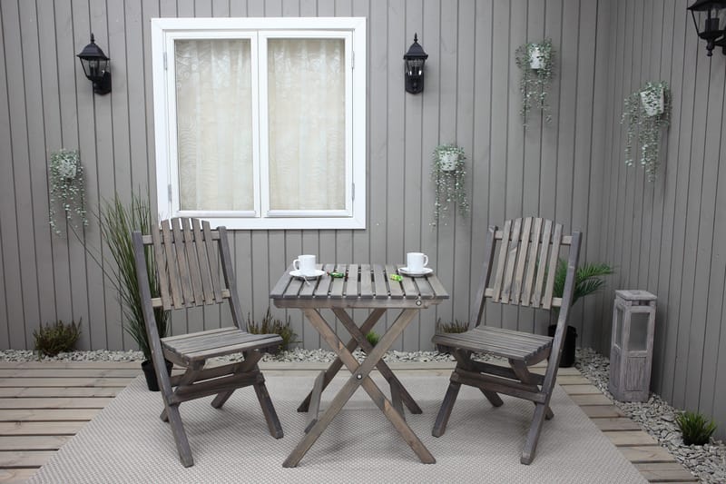 Utomhusmöbelgrupp Wilma & Visby - Grå - Utemöbler - Balkong - Balkongmöbler - Balkonggrupp & balkongset