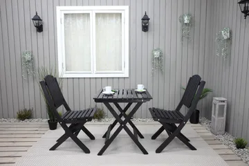 Utomhusmöbelgrupp Wilma & Visby - Svart - Utemöbler - Balkong - Balkongmöbler - Balkonggrupp & balkongset