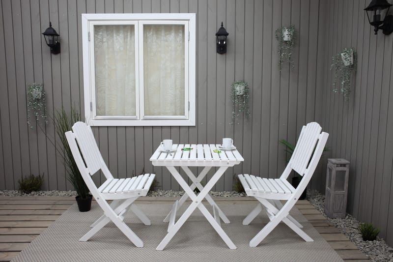 Utomhusmöbelgrupp Wilma & Visby - Vit - Utemöbler - Balkong - Balkongmöbler - Balkonggrupp & balkongset