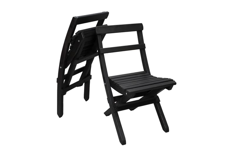 Wilma Caféset 65x65 cm + 2 Utestolar Grå/Vit - Baltic Garden - Utemöbler - Balkong - Balkongmöbler - Balkonggrupp & balkongset