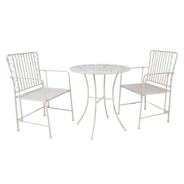 Balkongset Jasmine bord och 2 stolar metall - antikvit - Utemöbler - Balkong - Balkongmöbler - Balkonggrupp & balkongset