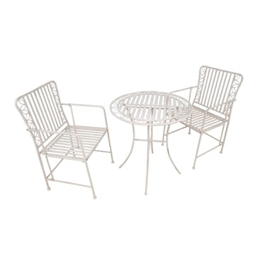 Balkongset Jasmine bord och 2 stolar metall - antikvit - Utemöbler - Balkong - Balkongmöbler - Balkonggrupp & balkongset