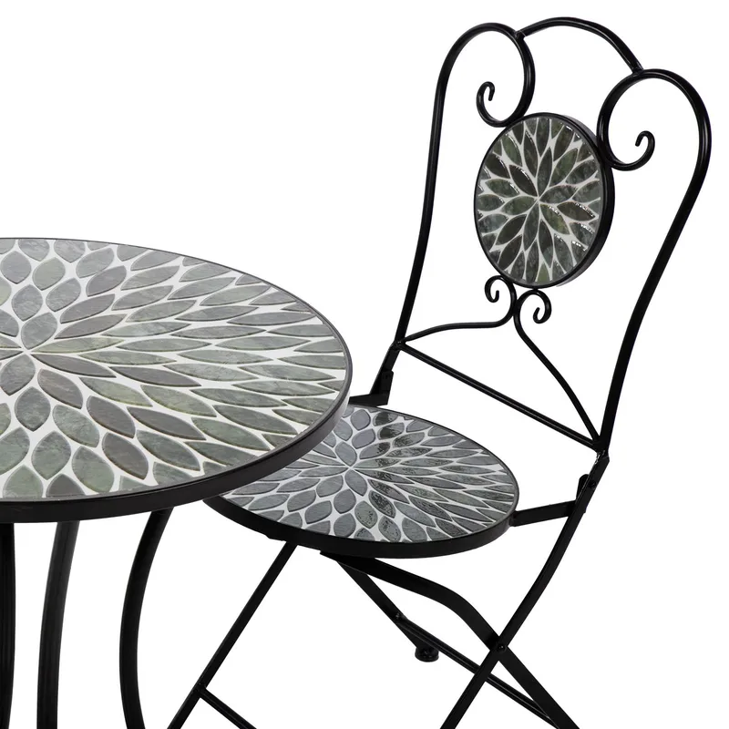 Balkongset Mirt bord och 2 stolar - grön - Utemöbler - Balkong - Balkongmöbler - Balkonggrupp & balkongset