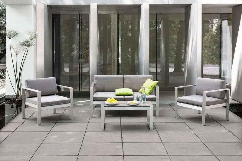 Tirrena Trädgårdssoffa 142 cm - Ljusgrå - Utemöbler - Balkong - Balkongmöbler - Soffa balkong