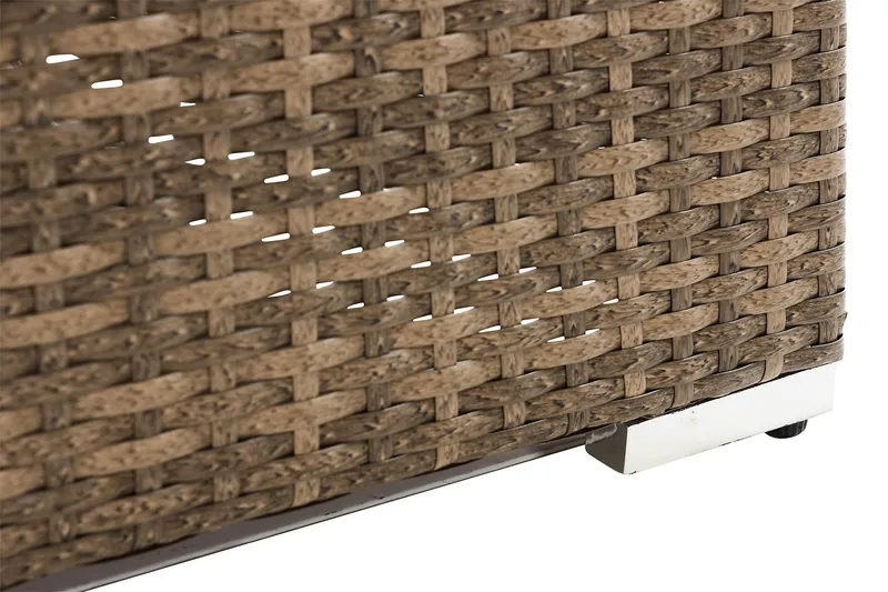 Wisconsin Loungesoffa Utomhus Utomhus med Armstöd 2-sits - Glas/Konstrotting/Sand - Utemöbler - Balkong - Balkongmöbler - Soffa balkong