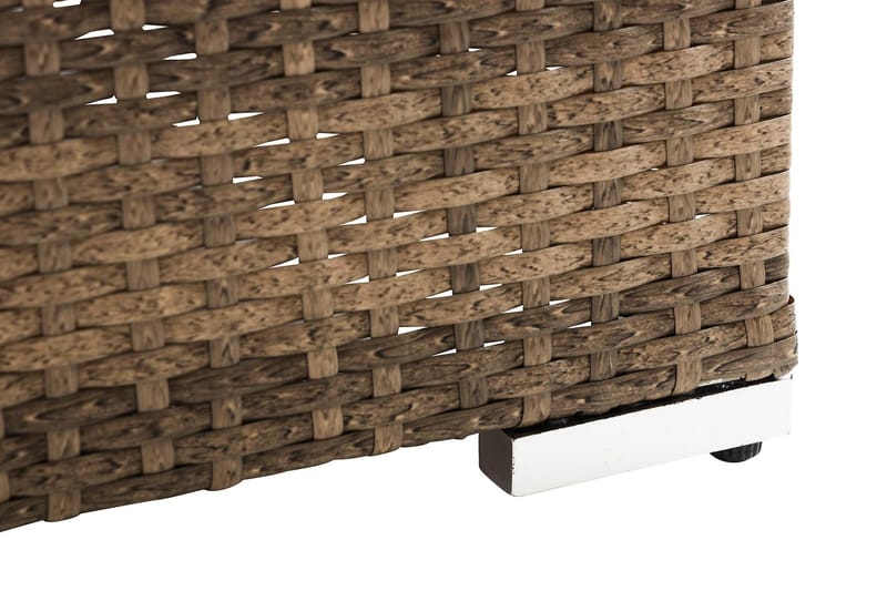 Wisconsin Premium 2-sits Loungesoffa utomhus – Utesoffa i Konstrotting för balkong - Sand Beige / Svarta dynor - Utemöbler - Balkong - Balkongmöbler - Soffa balkong