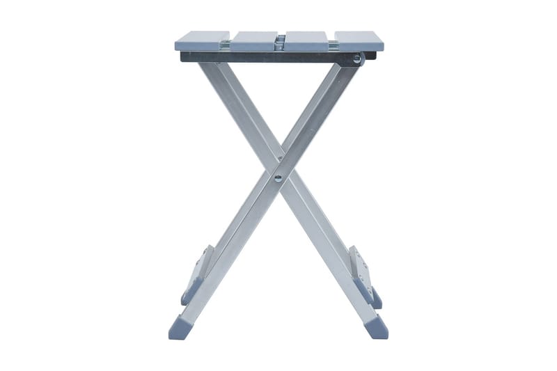 Campingpall aluminium 28x26x39 cm - Silver - Utemöbler - Balkong - Balkongmöbler - Balkongstol