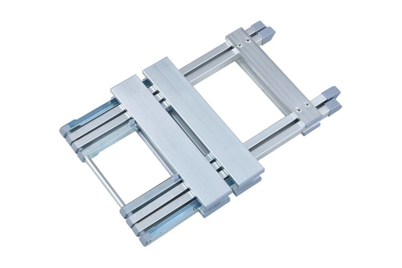 Campingpall aluminium 28x26x39 cm - Silver - Utemöbler - Balkong - Balkongmöbler - Balkongstol