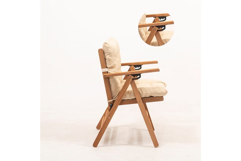 Narwani Pall - Cream/Natural - Utemöbler - Loungemöbler - Loungestol utomhus