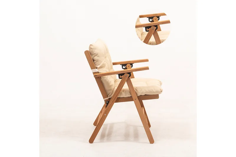 Narwani Pall - Cream/Natural - Utemöbler - Loungemöbler - Loungestol utomhus