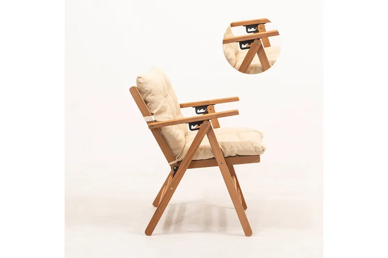 Narwani Pall - Cream/Natural - Utemöbler - Loungemöbler - Loungestol utomhus