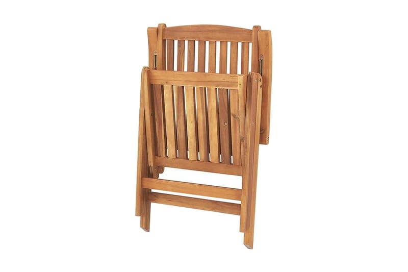 Trädgårdsstol 2 st akaciaträ med dyna i röd JAVA - Trä/natur - Utemöbler - Balkong - Balkongmöbler - Balkongstol