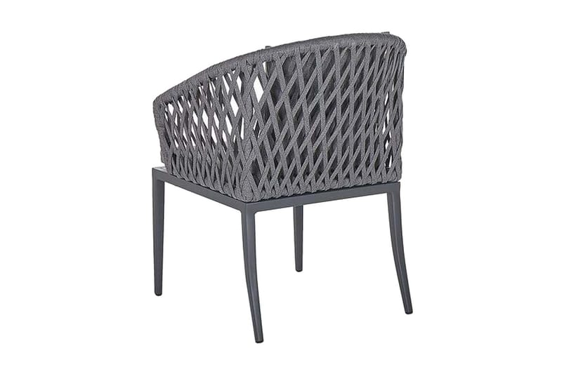 Trädgårdsstol 2 st aluminium grå LIPARI - Grå - Utemöbler - Balkong - Balkongmöbler - Balkongstol