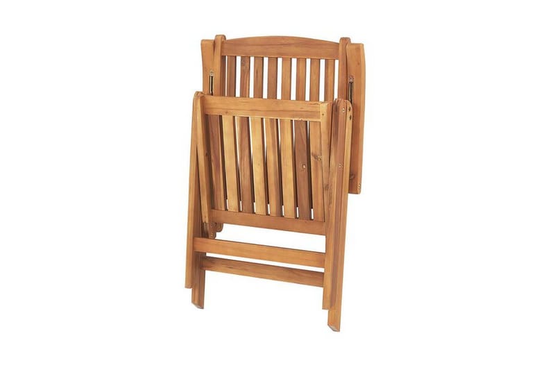 Trädgårdsstol 6 st akaciaträ med dyna i blå JAVA - Trä/natur - Utemöbler - Balkong - Balkongmöbler - Balkongstol