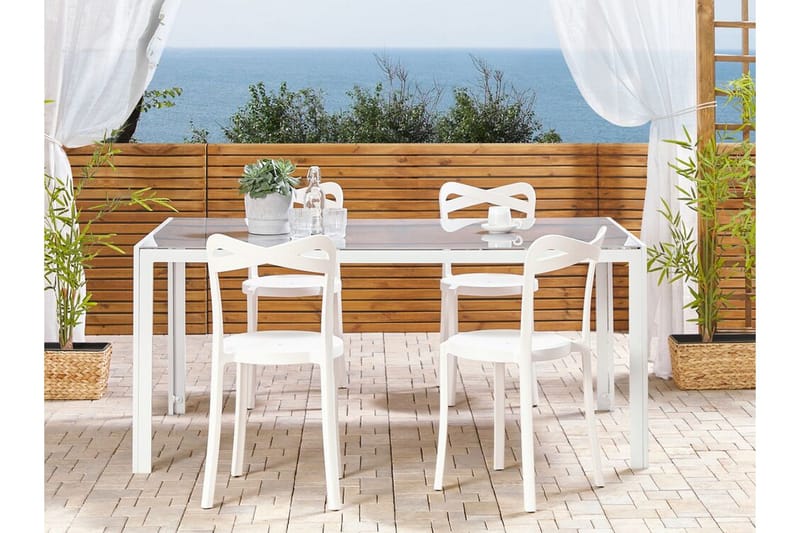 Utestol 4 st vit CAMOGLI - Vit - Utemöbler - Balkong - Balkongmöbler - Balkongstol