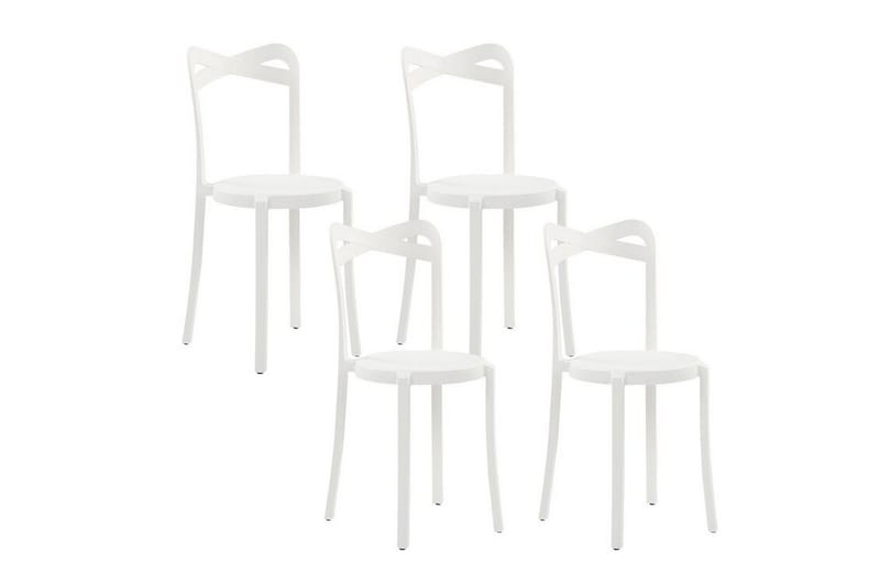 Utestol 4 st vit CAMOGLI - Vit - Utemöbler - Balkong - Balkongmöbler - Balkongstol