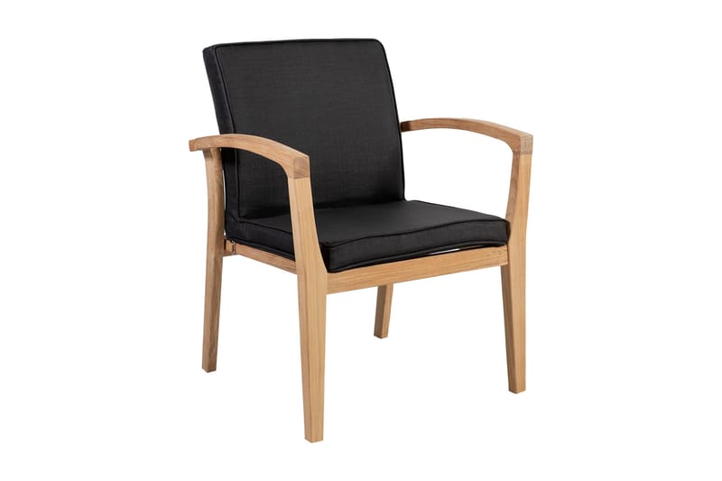 Utestol ROYAL 64x65xH90 mjuk vadderad svart textilin, undefined