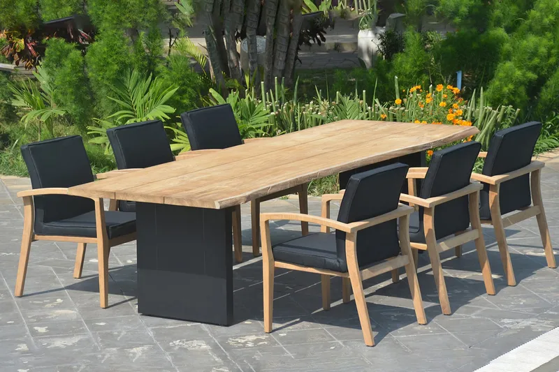 Utestol ROYAL 64x65xH90 mjuk vadderad svart textilin - Utemöbler - Balkong - Balkongmöbler - Balkongstol