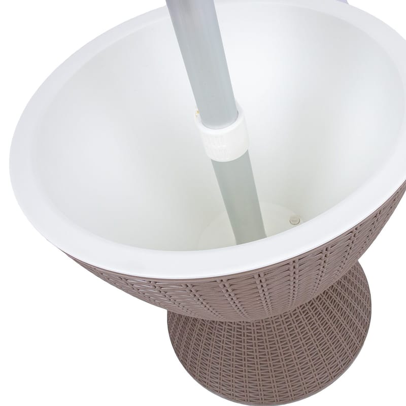 Barset Belle 3 i 1 plast - Grå - Utemöbler - Balkong - Balkongmöbler - Balkongbord