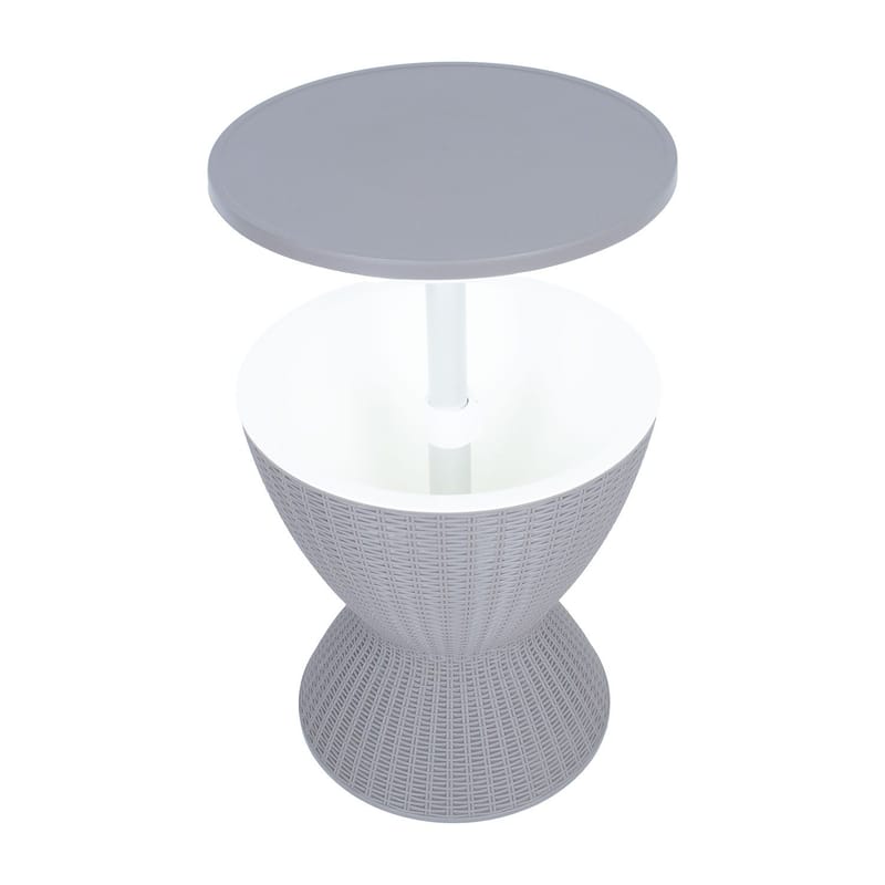 Barset Belle 3 i 1 plast - Grå - Utemöbler - Balkong - Balkongmöbler - Balkongbord