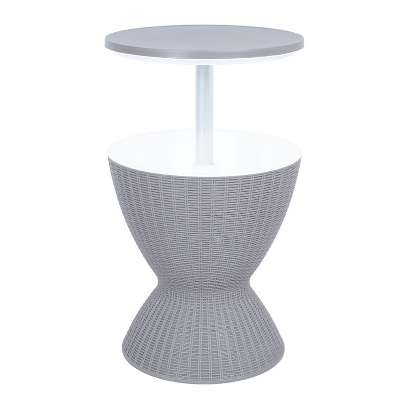 Barset Belle 3 i 1 plast - Grå - Utemöbler - Balkong - Balkongmöbler - Balkongbord