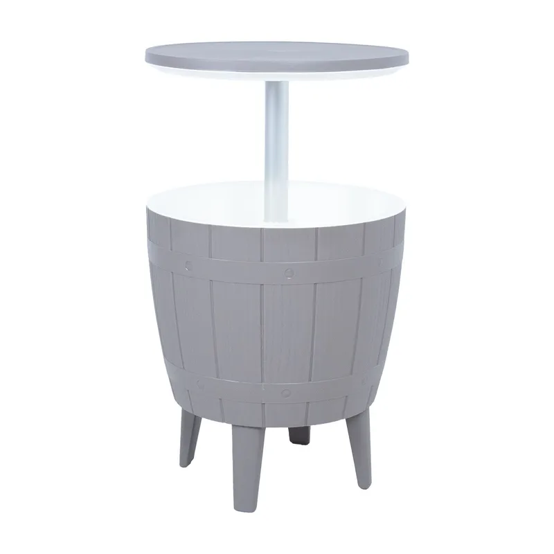 Barset Nova 3 i 1 plast - Grå - Utemöbler - Balkong - Balkongmöbler - Balkongbord