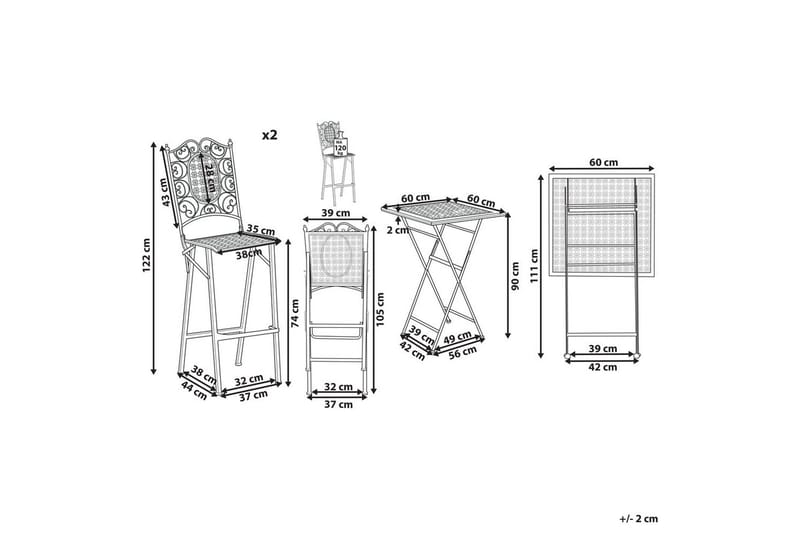 Baruppsättning Bormio - Utemöbler - Balkong - Balkongmöbler - Balkonggrupp & balkongset