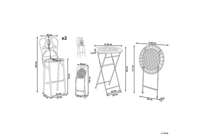 Baruppsättning Trieste - Utemöbler - Balkong - Balkongmöbler - Balkonggrupp & balkongset