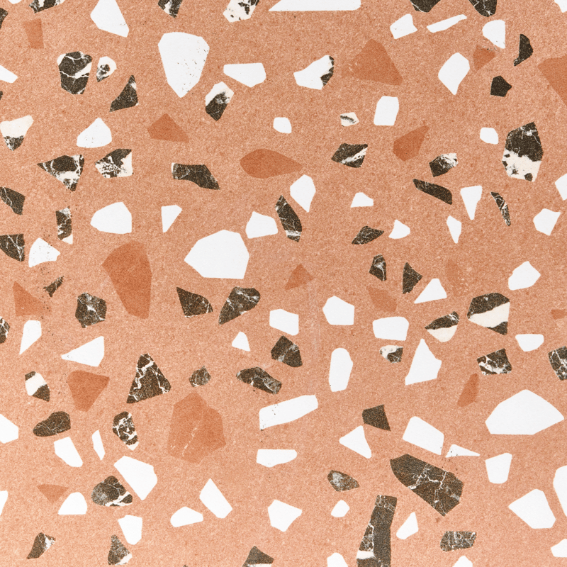 Bistrobord utomhus Adrano 60 cm Terrazzoeffekt Järn - Svart/Orange - Utemöbler - Balkong - Balkongmöbler - Balkongbord