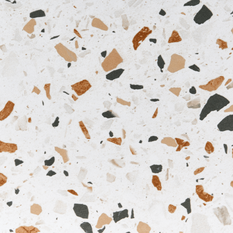 Bistrobord utomhus Artena 60 cm Terrazzoeffekt Järn - Svart/Vit - Utemöbler - Balkong - Balkongmöbler - Balkongbord