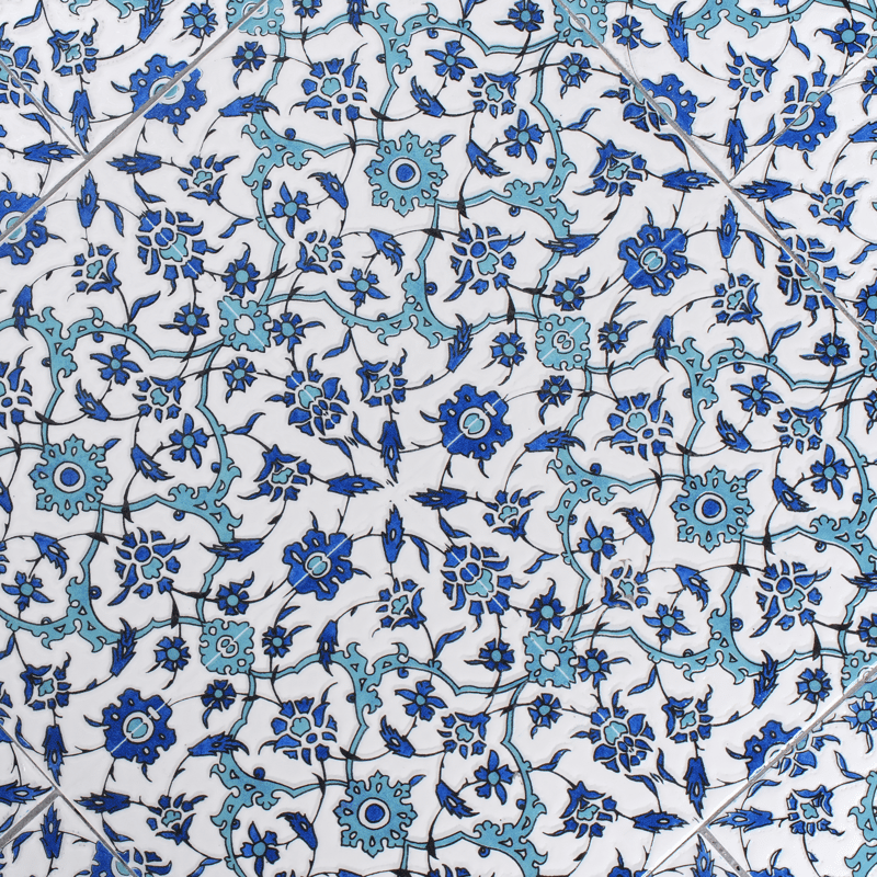 Bistrobord utomhus Chapeco 60 cm Järn - Svart/Blå/Vit - Utemöbler - Balkong - Balkongmöbler - Balkongbord