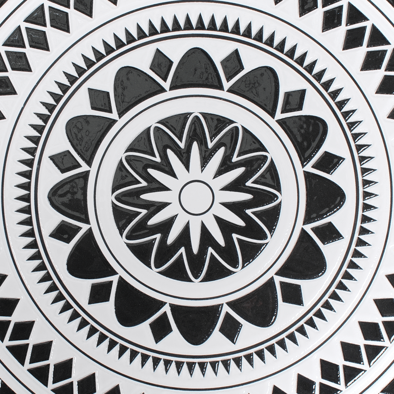 Bistrobord utomhus Comiso 60 cm Järn - Svart/Vit - Utemöbler - Balkong - Balkongmöbler - Balkongbord