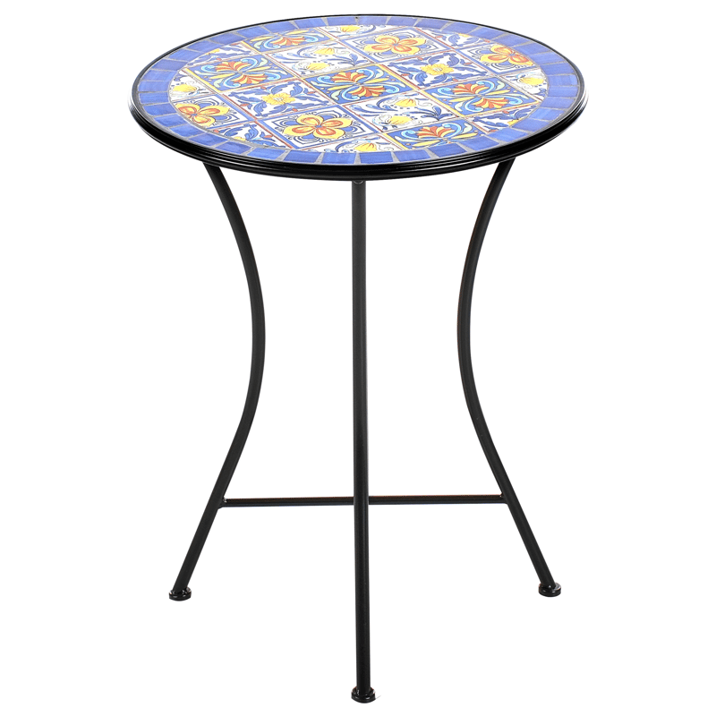 Bistrobord utomhus Coriano 60 cm Järn - Svart/Blå - Utemöbler - Balkong - Balkongmöbler - Balkongbord