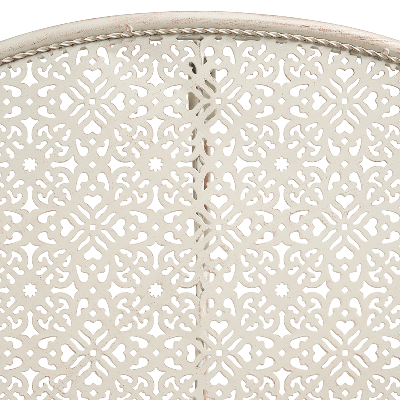 Bistrobord utomhus Juina 80 cm Järn - Beige - Utemöbler - Balkong - Balkongmöbler - Balkongbord