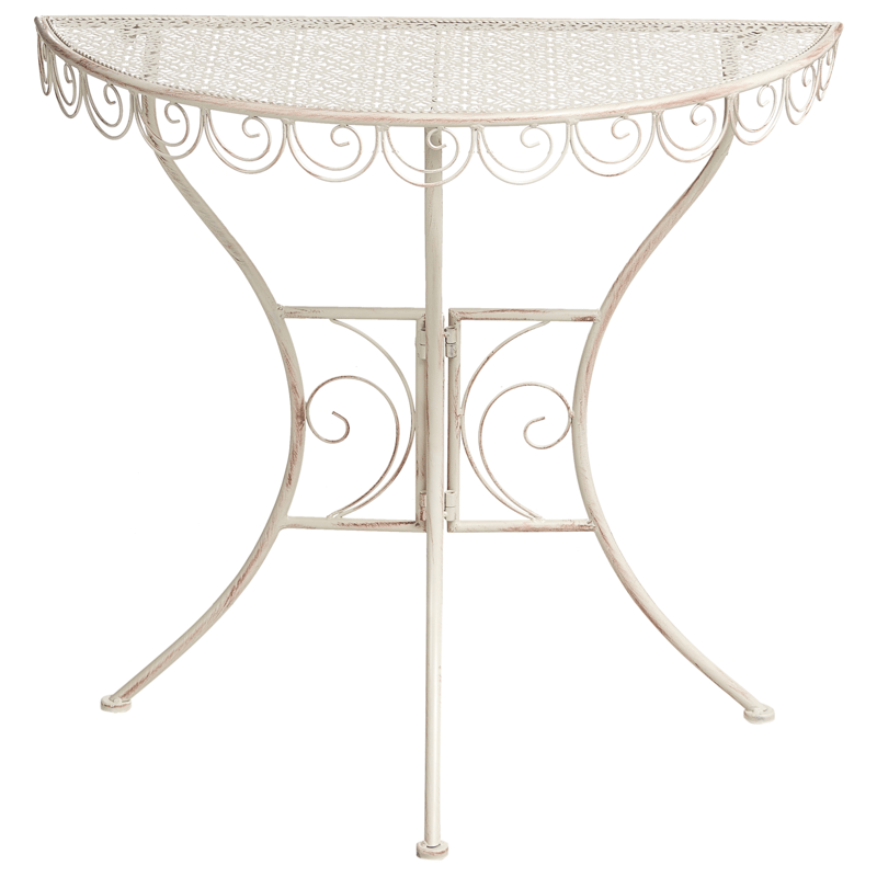 Bistrobord utomhus Juina 80 cm Järn - Beige - Utemöbler - Balkong - Balkongmöbler - Balkongbord