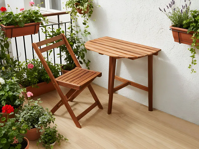 Bistrobord utomhus Osigo 4470 cm Akaciaträ - Brun - Utemöbler - Balkong - Balkongmöbler - Balkongbord