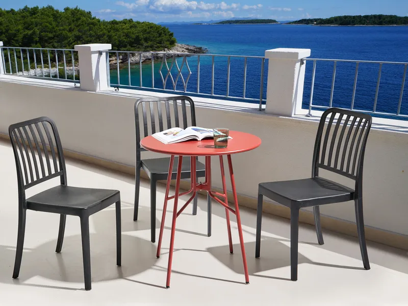 Bistrobord utomhus Taltal 64 cm - Röd - Utemöbler - Balkong - Balkongmöbler - Balkongbord