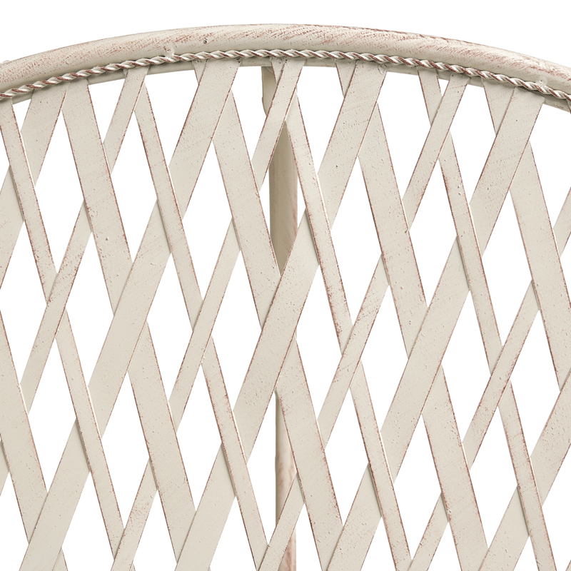 Bistrobord utomhus Yaviza 80 cm Järn - Beige - Utemöbler - Balkong - Balkongmöbler - Balkongbord