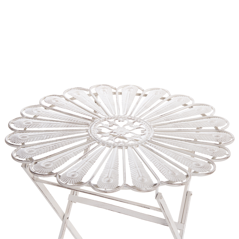 Bistrobord utomhus Pavia 71 cm Järn - Vit - Utemöbler - Balkong - Balkongmöbler - Balkongbord