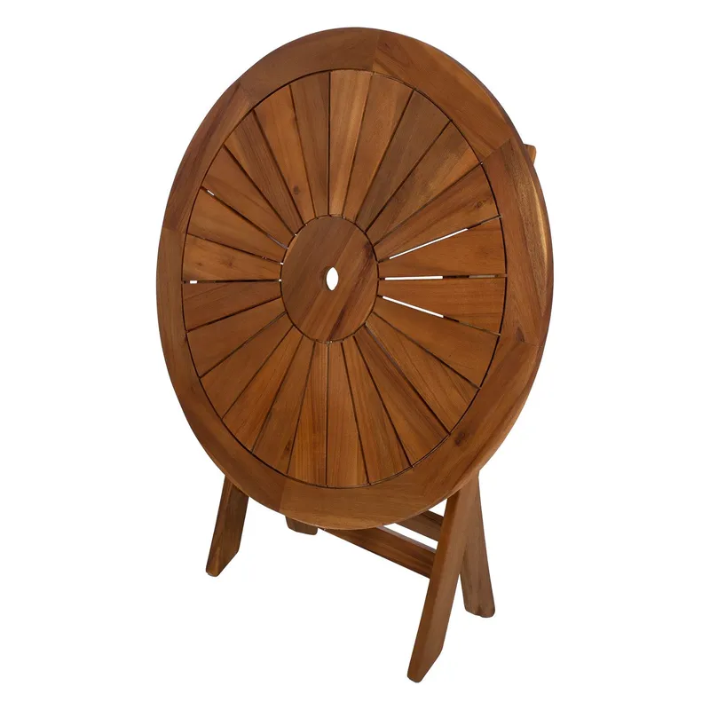 Bord Fabiola D80x72 cm Akacia - brun - Utemöbler - Balkong - Balkongmöbler - Balkongbord