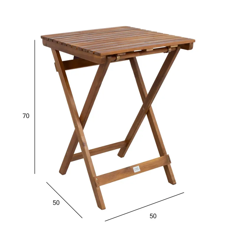 Bord Gwen 50x50x70 cm Akacia - Brun - Utemöbler - Balkong - Balkongmöbler - Balkongbord