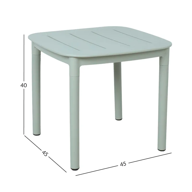 Bord Mango grönaktig plast 45x45x40 cm - Grönaktigt grå - Utemöbler - Balkong - Balkongmöbler - Balkongbord