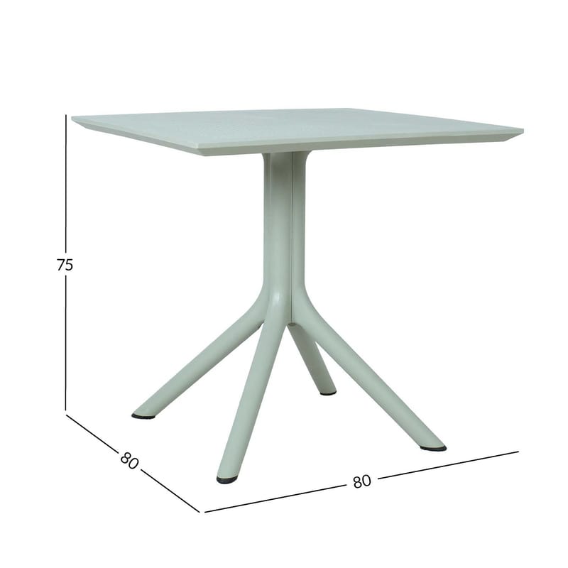 Bord Mango grönaktig plast 80x80x75 cm - Grönaktigt grå - Utemöbler - Balkong - Balkongmöbler - Balkongbord