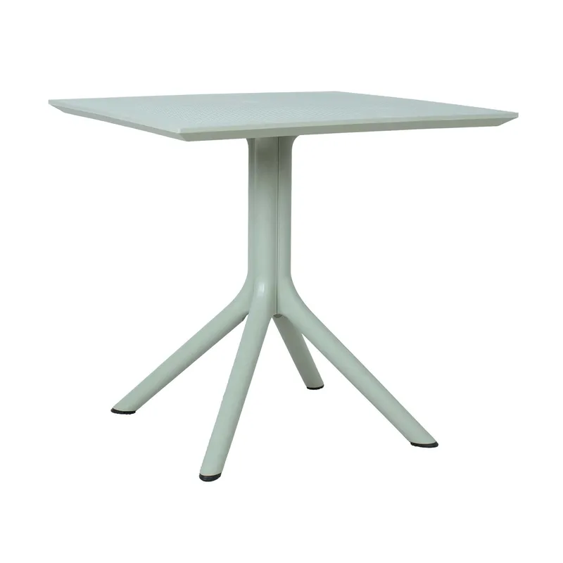 Bord Mango grönaktig plast 80x80x75 cm, Grönaktigt grå