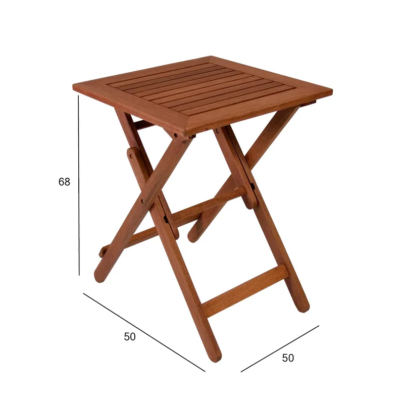 Bord Rouen 50x50x68 cm meranti - brun - Utemöbler - Balkong - Balkongmöbler - Balkongbord