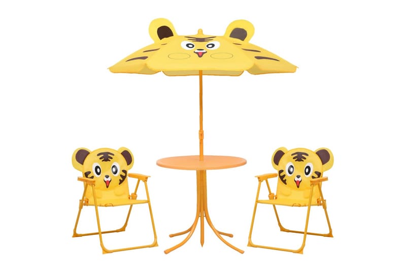 CafÃ©set för barn med parasoll 3 delar gul - Gul - Balkonggrupp & balkongset - Cafeset