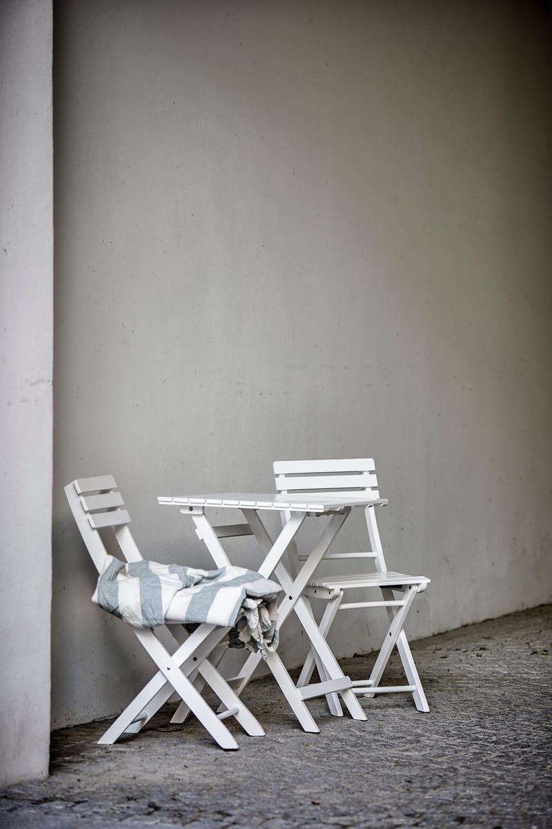 Cafébord Hillerstorp Åre Vit 58 x 58 cm - Vit - Utemöbler - Balkong - Balkongmöbler - Balkongbord