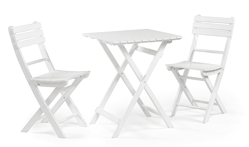 Cafébord Hillerstorp Åre Vit 58 x 58 cm - Vit - Utemöbler - Balkong - Balkongmöbler - Balkongbord