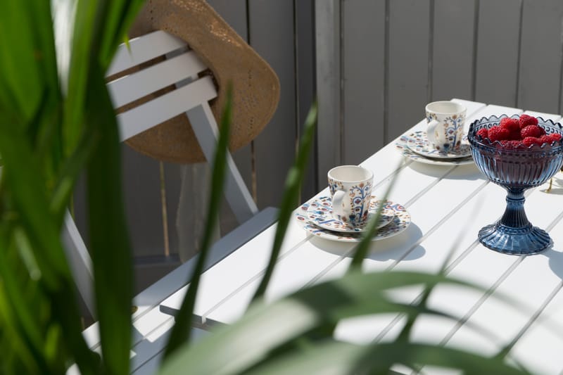 Cafébord Hillerstorp Åre Vit 95 x 72 cm - Vit - Utemöbler - Balkong - Balkongmöbler - Balkongbord