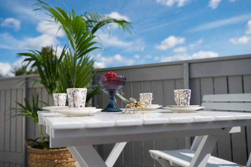 Cafébord Hillerstorp Åre Vit 95 x 72 cm - Vit - Utemöbler - Balkong - Balkongmöbler - Balkongbord